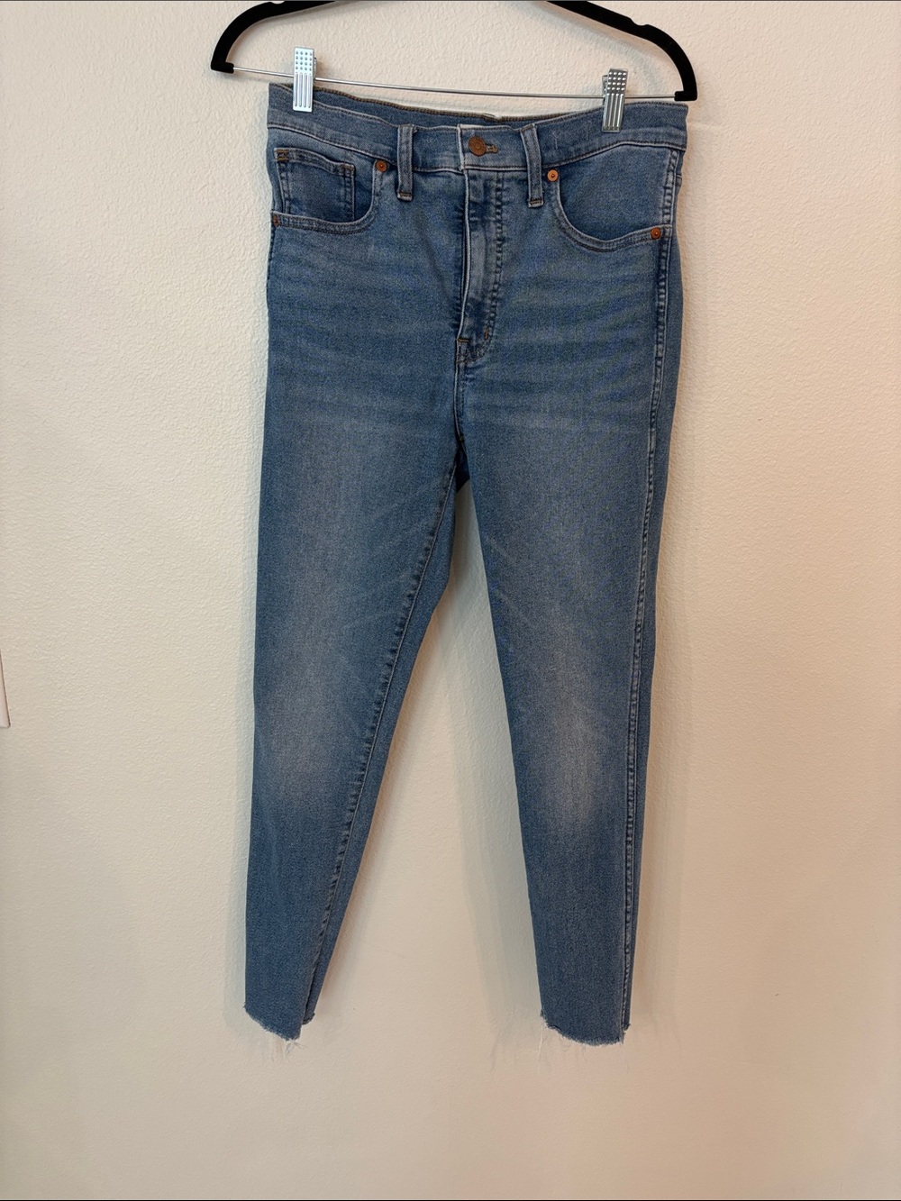 Madewell 10” High-Rise Raw Hem Ankle Jeans